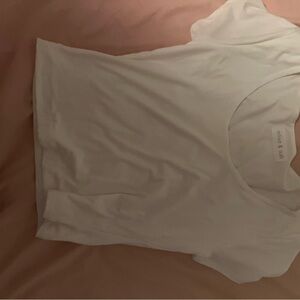White Crew Neck T-Shirt by olive & Oak